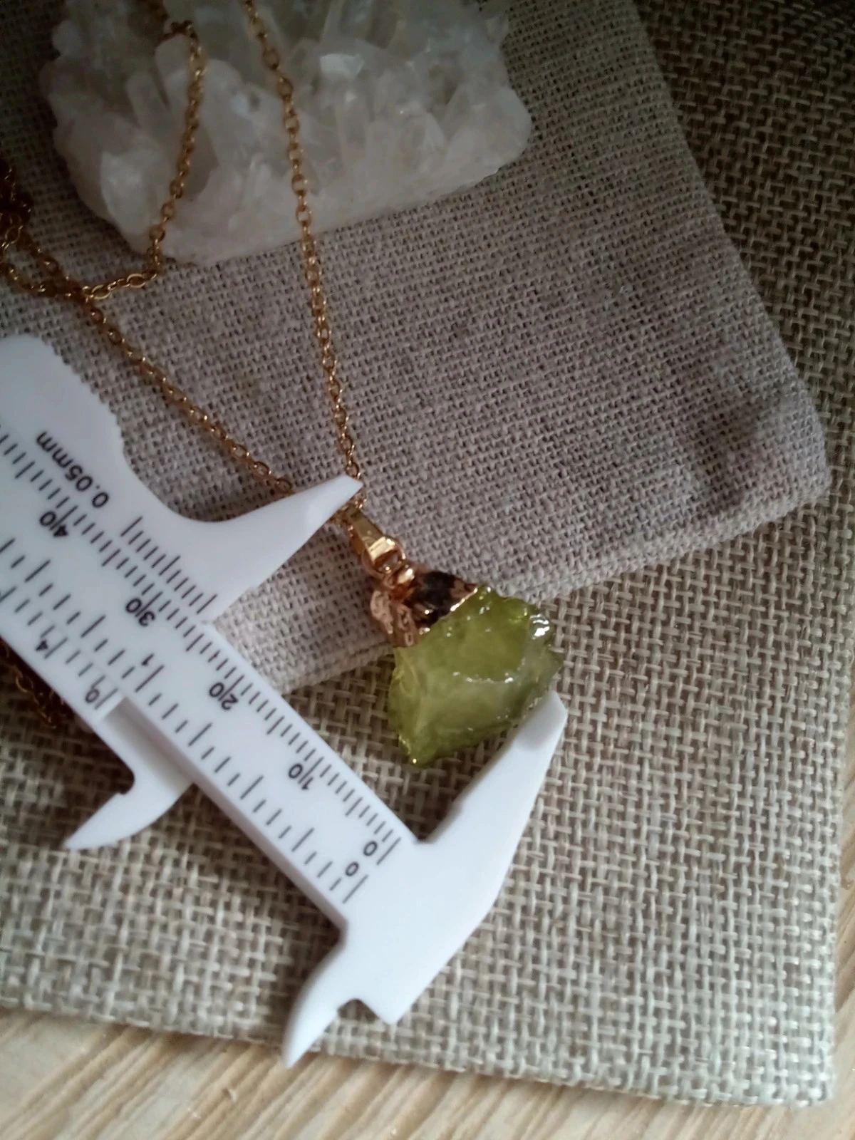 Colar pingente pedra peridoto – photo 3